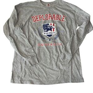 Bayside medium men’s deplorable long sleeve tee‎ shirt war room